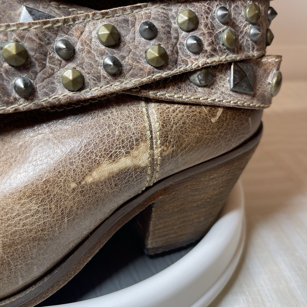 Corral Circle G Ladies Saddle Brown‎ Studded Strap Ankle Boots Size 6M - Picture 4 of 14